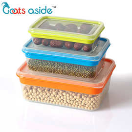 礼品跨境套装长方形储存盒透明塑料饭盒微波加热保鲜盒