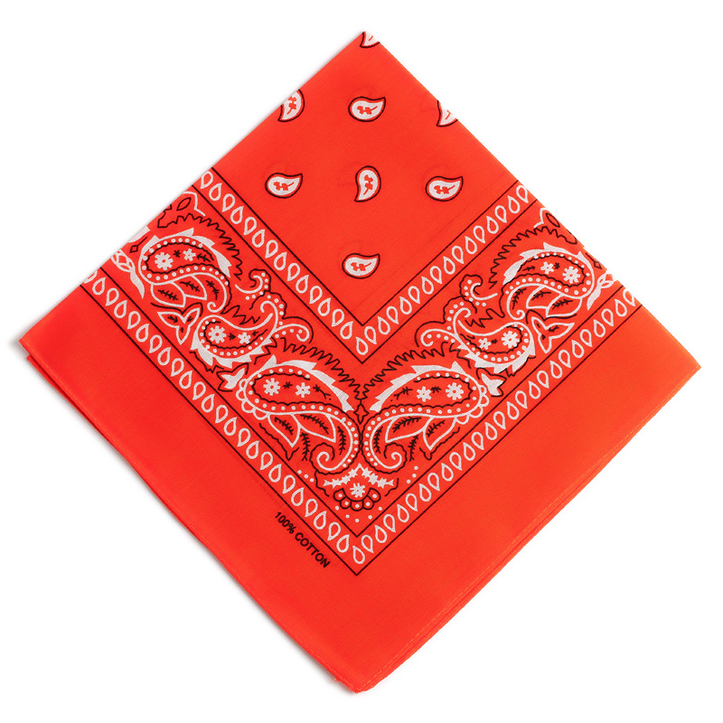 Bandanas directas de fábrica transfronteriza Paisley multifuncional de anacardo flor cuadrada bufanda de algodón deportes al aire libre