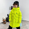 2020 winter Korean Edition Loose type Solid Hooded Mid length version Down Jackets Children men and women thickening Children jacket