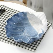 北欧陶瓷工艺品海洋贝壳收纳盘宠物碗玄关钥匙收纳首饰盘家居摆件
