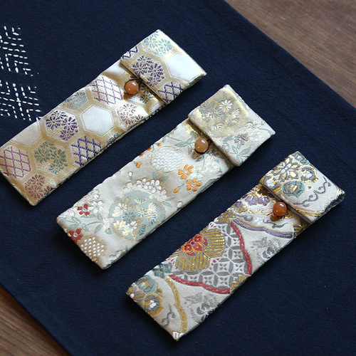 21 colors Chinese brocade forged jacquard cotton and linen incense tube incense burner bag gift storage bag incense accessories supplies packaging bag