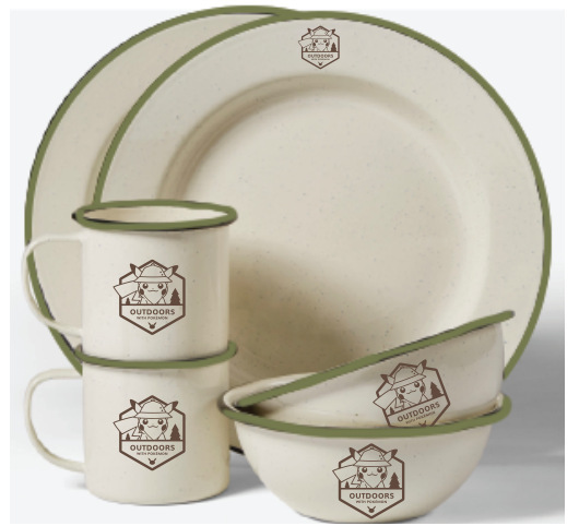 Retro Chinese enamel cup bowl set supply household creative logo color wholesale Retro Chinese enamel cup bowl set supply household creative logo color wholesale
