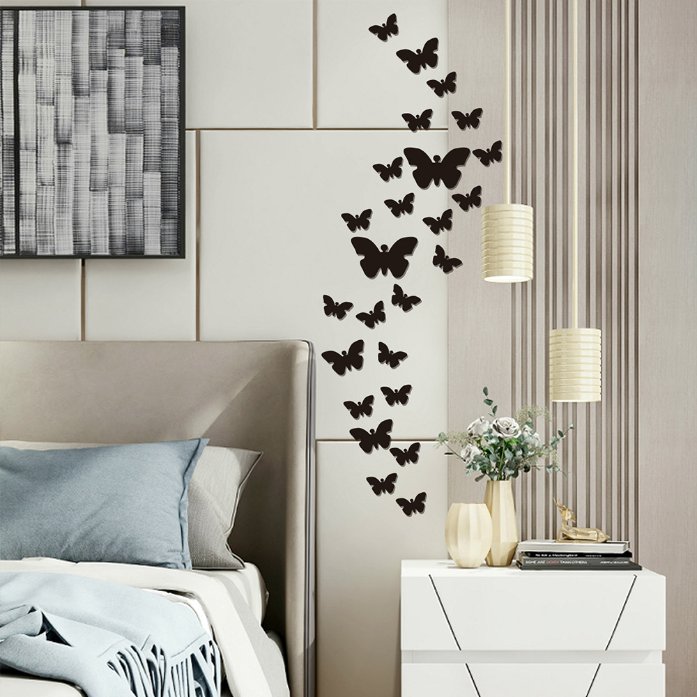 New Colorful Butterfly Flying Acrylic Mirror Wall Stickers display picture 9