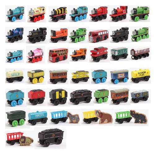 Wooden Magnetic Thomas Little Fire Set Wooden Rail Car Boy Early Education Educational Toy Cake Decoration