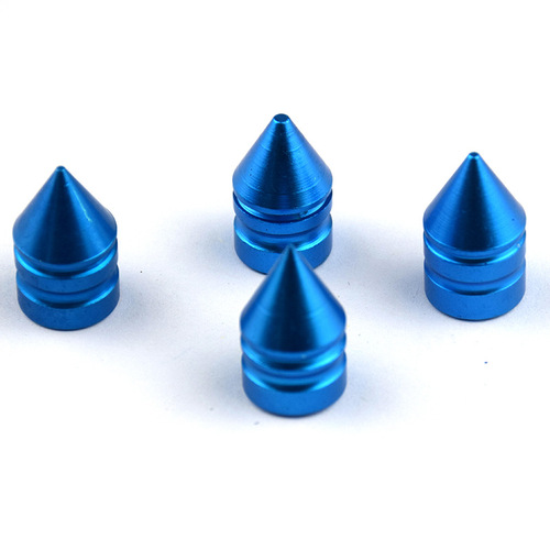 Car and Motorcycle Parts: Conical and Tower Aluminum Valve Caps, Colorful Valve Stem Covers, Pointed Valve Caps