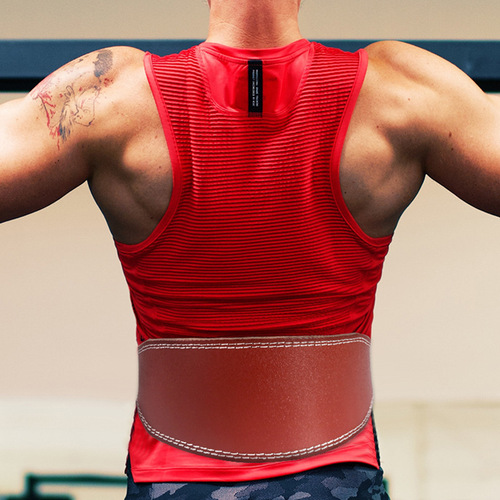 Cross-border new cowhide leather fitness weightlifting belt for men and women squat deadlift kettlebell sports belt protective gear