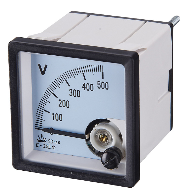 厂家直销48型直流动圈式直流电压表指针式板表
