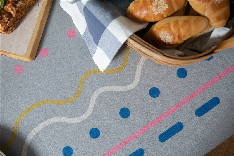Thickened Polyester Cotton Linen Modern Simple Printed Tablecloth Rectangular Coffee Dining Table Cloth One_voghion.com