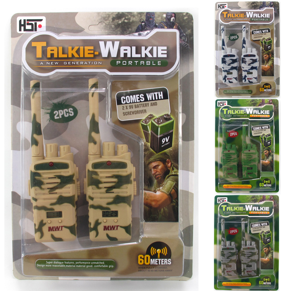 儿童对讲机玩具跨境热卖男孩迷彩军事无线对讲机户外通话互动玩具|ms