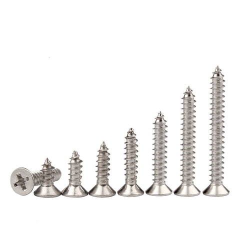 304 stainless steel self-tapping screws countersunk head cross screws KA precision electronic flat head self-tapping screws M2M3M4M5M6