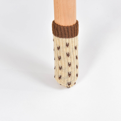 Table leg knitting door handle protector with thick double-layer anti-slip and wear-resistant yarn chair leg home protection pad