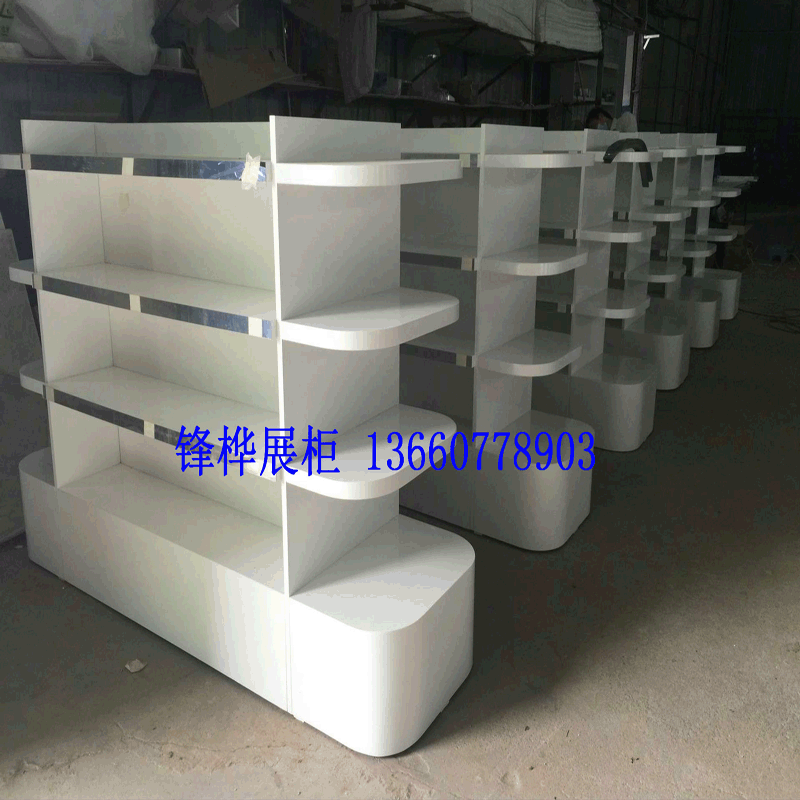 批量生产烤漆展柜饰面板修色防火板展柜 超市商场展柜