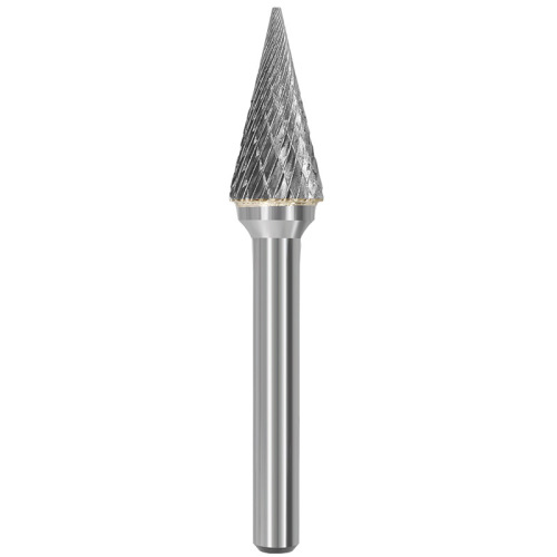Tungsten steel grinding head carbide rotary file tapered tip milling cutter metal grinding and engraving single and double groove M type