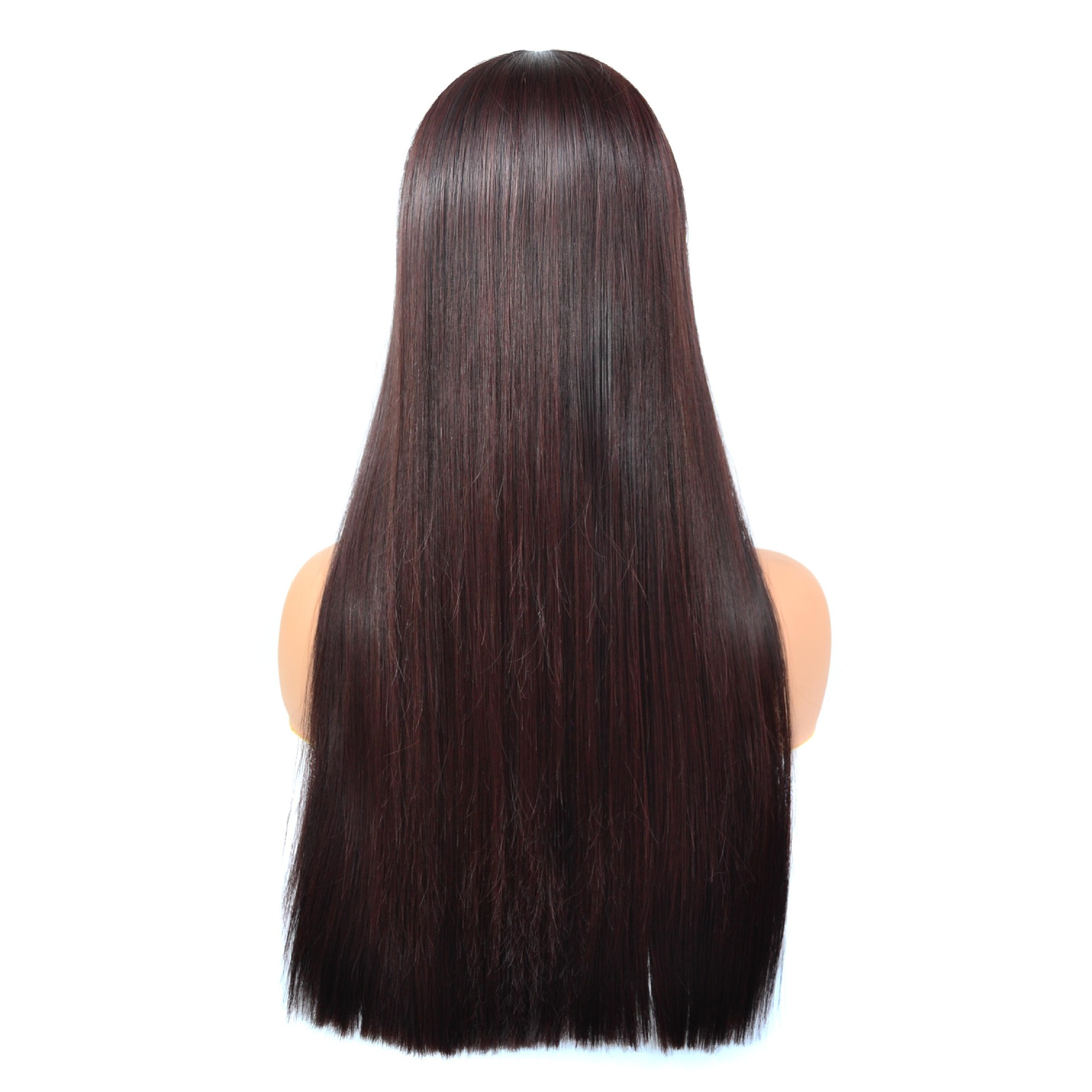 Syntetisk paryk Lige Personlig Langt Hår Flat Bang Pandebånd_voghion.com