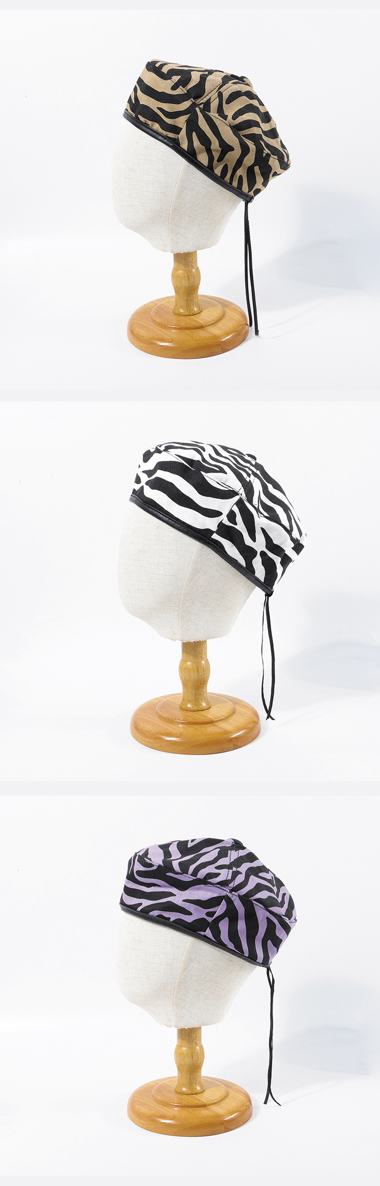 Retro Zebra Fashion Wild Navy Style Octagonal Hat Male British Trend Painter Hat Wholesale display picture 8