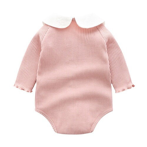 Children's and Infants' Cross-border Clothing, Newborn Baby Clothes, Doll Collar Korean Version Crawling Suit, Baby Onesie, Spring and Autumn Long Sleeve