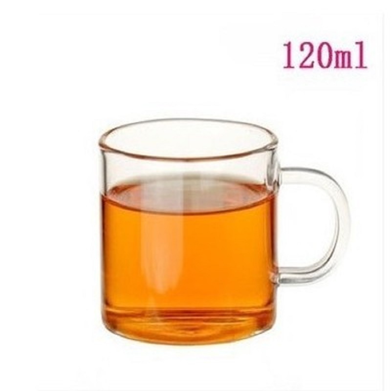 Taza de té de vidrio de doble capa aislada pequeña taza de té de hogar mini con mango Mark Taza de tamaño pequeño taza de té pequeña