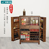 New Chinese style Wine cabinet Restaurant modern Simplicity Wall Sideboard household a living room All solid wood high-grade Old Elm cabinet