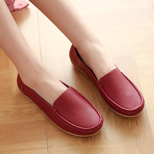 New nurse shoes, women's hospital work shoes, soft sole wedges, comfortable and breathable single shoes, solid color shallow mouth lazy shoes wholesale