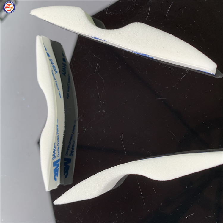 厂家现货 白色慢回弹口罩鼻梁海绵条 防尘防雾气鼻梁条背胶海绵