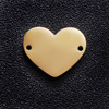 Pendant stainless steel heart-shaped, accessory, mirror effect, wholesale