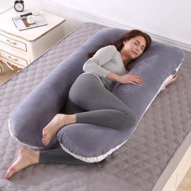 Soporte de cintura transfronteriza lado dormir en forma de U almohada apoyo del vientre almohada de enfermería Tmall Amazon suministro directo almohada de maternidad