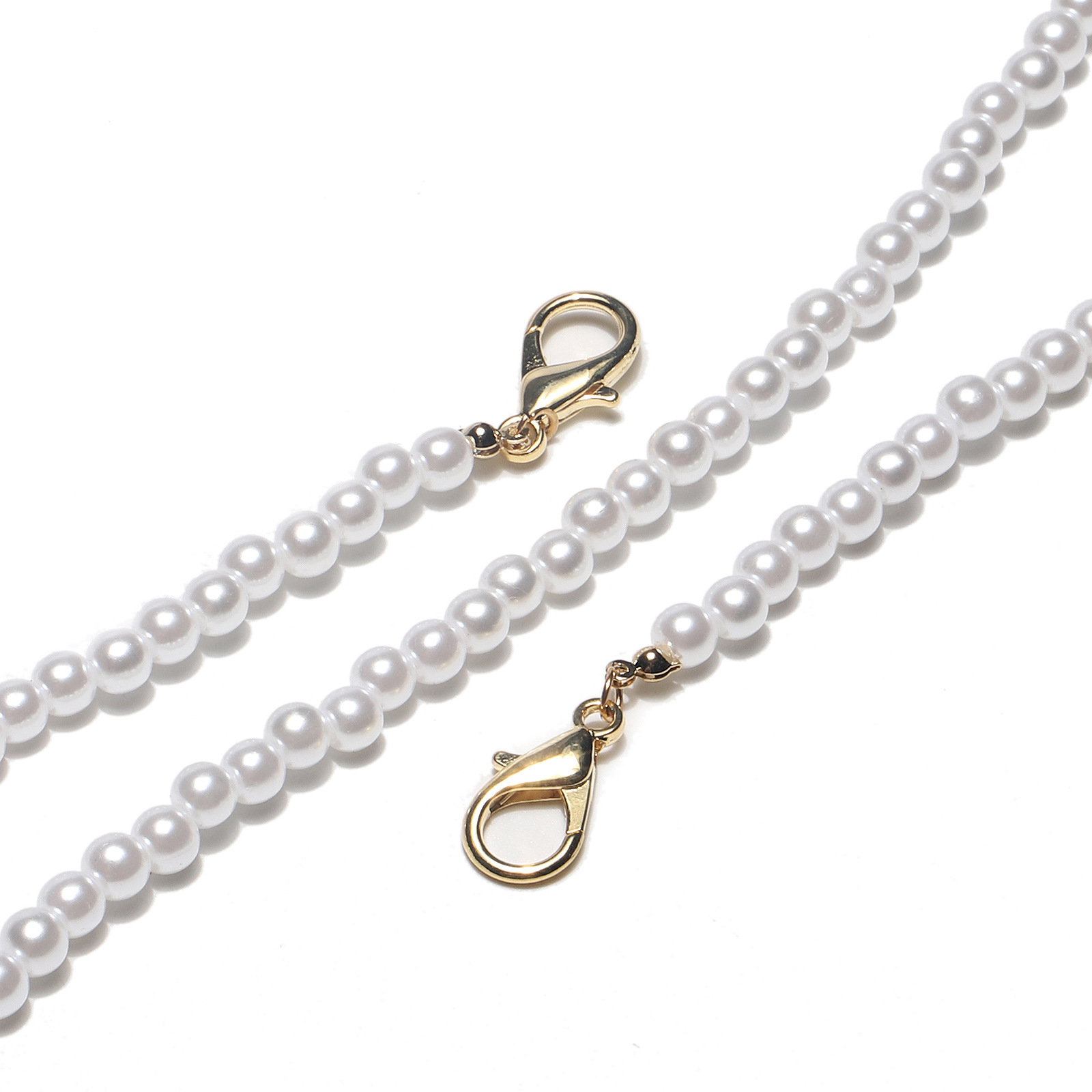 25g Weight Real Gold Plated Clasp Pearl Handmade Chain Mask Chain Fashion Glasses Chain