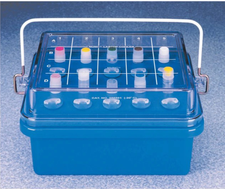 Nalgene耐洁-20℃实验专用冷却盒带手柄3X4管PC盖赛默飞冻存盒