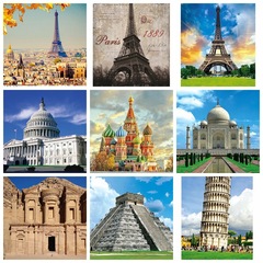 Russian Basilica Cathedral World Ancient Buildings Castles Adult Stress Relief 1000-Piece Puzzle