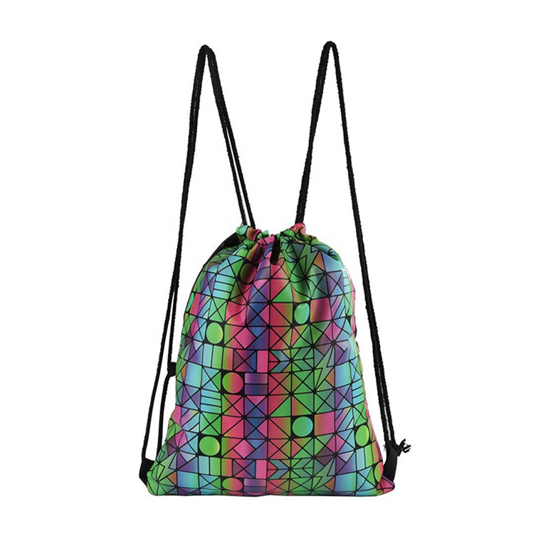 抽绳束口袋图案定制可印广告logo创意全印花户外拉绳背包涤纶布袋