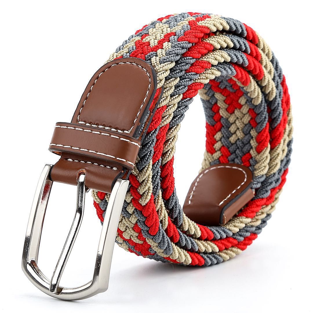 Simple Style Solid Color Imitation Leather Alloy Woven Belt Unisex Leather Belts display picture 3