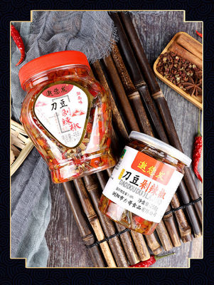 湖南特产新鲜刀豆剁辣椒下饭菜280克 产地货源厂家供应 诚招代理