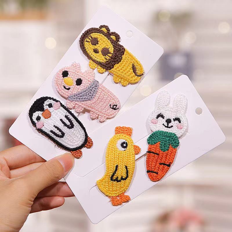 9g Weight Cute Sweet Kid'S Women's Animal Cartoon Knit Hair Clip