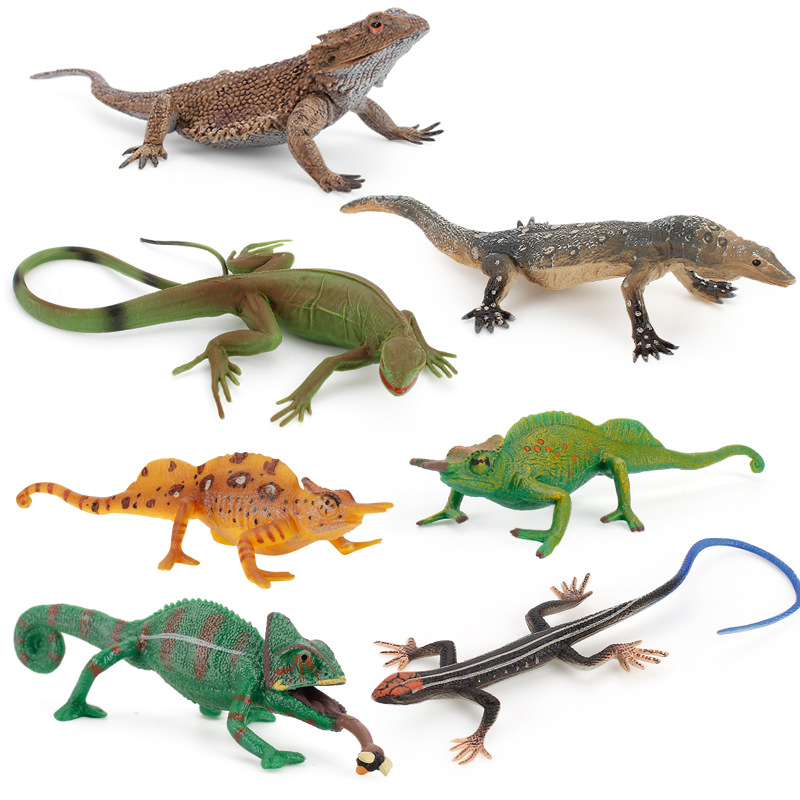 Simulación DE LOS NIÑOS diversión ciencia y educación anfibio lagarto camaleón más traje sólido decoración estática Juguetes