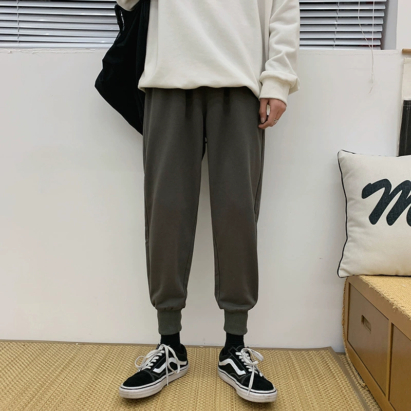 2020 Летние Новые однотонные повседневные брюки мужские эластичные спортивные брюки тонкие свободные брюки из Харлана модные