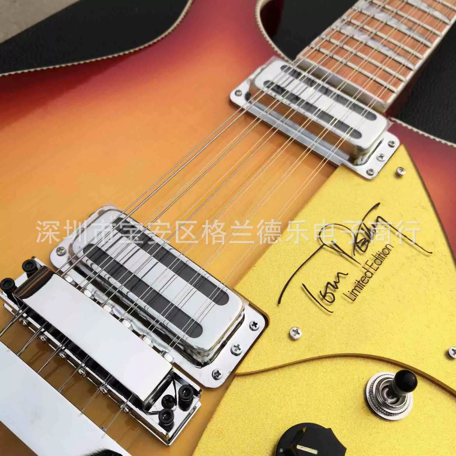 Гранд-гитара кросс-бортовая горячая продажа RicKenBacker класс 12 струнная пианино струна электрогитара производители прямое одобрение