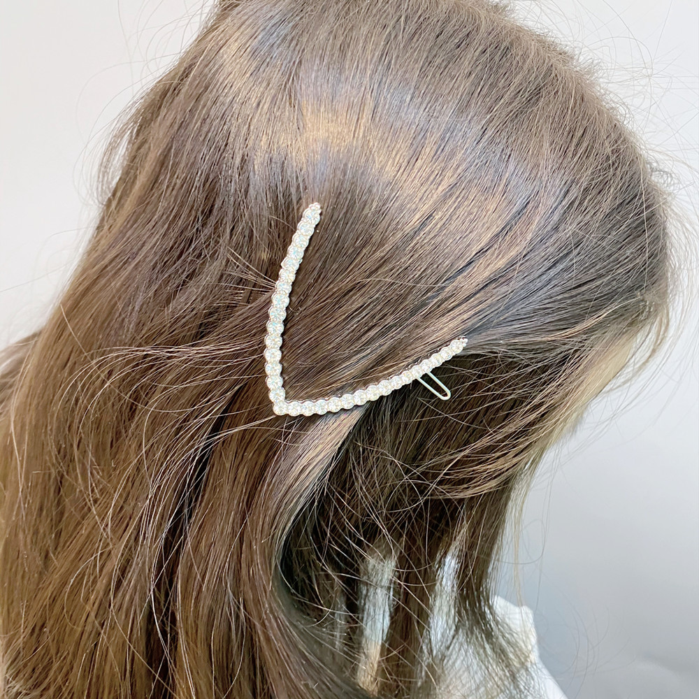 Alloy Diamond V-shaped X-shaped Hairpin display picture 13