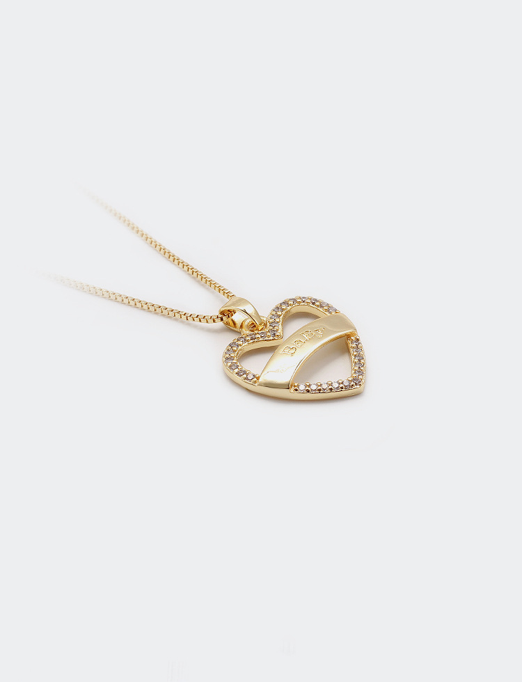 Korean heartshaped copper necklace earrings setpicture6