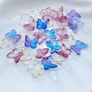 Internet-famous Nail Art Fairy Aurora Bow Jewelry Magic Color Three-dimensional All-match Crystal Butterfly diy Nail Decoration