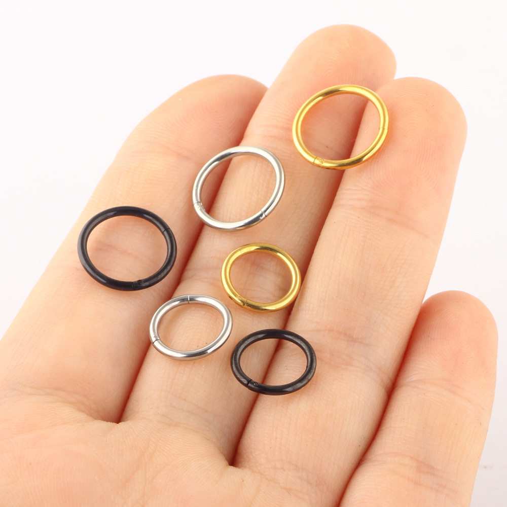 Earrings, Nose Ring Classification Vacuum Plating Flower Titanium Steel Ethnic Style Earrings Nose Ring