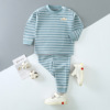 神婴宝宝 Children's thermal underwear, keep warm velvet trousers, set for boys, children's clothing, long sleeve, autumn, wholesale