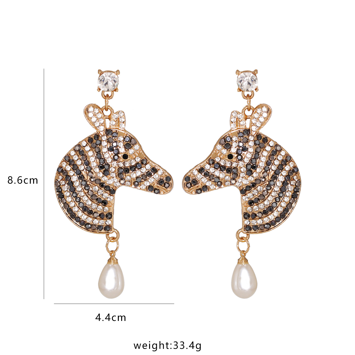 Exaggerated Stripes Color Diamond Earrings display picture 1