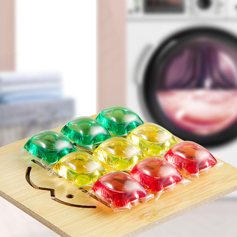 Hygienic laundry capsules for home use, washing powder strongly flavoured, concentrated laundry ball 3