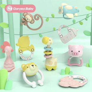 GoryeoBaby Baby and Toddler Hand Rattle Gift Set Newborn Second Baby Toy Teeth Glue Molar