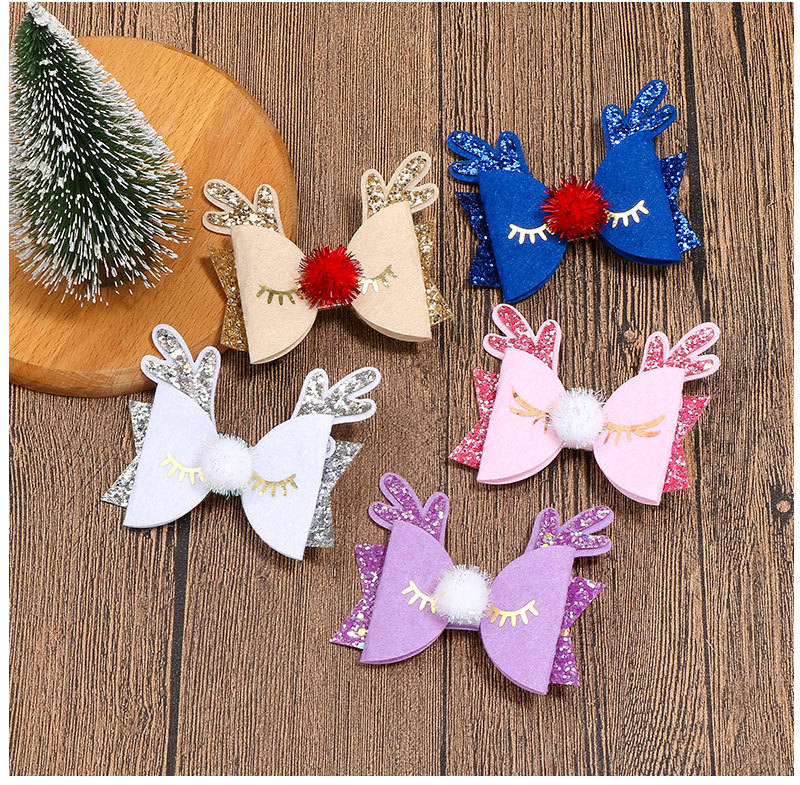 Cute Bow Knot Glitter Hair Clip display picture 2