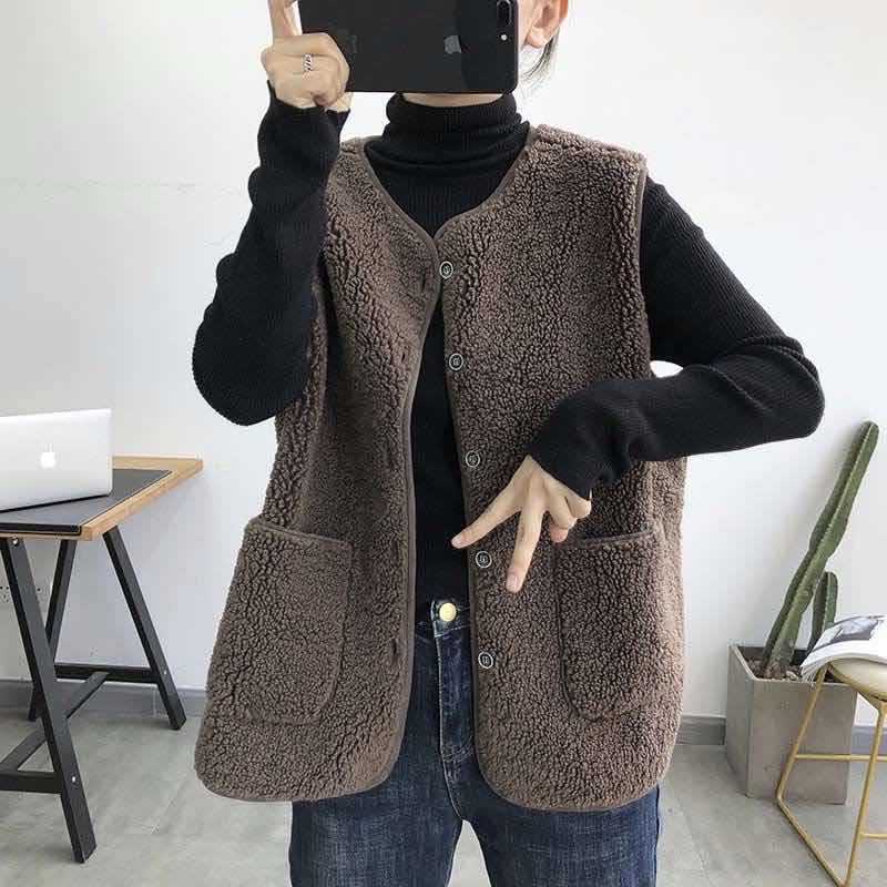 Gilet femme en Fausse laine - Ref 3434661 Image 8