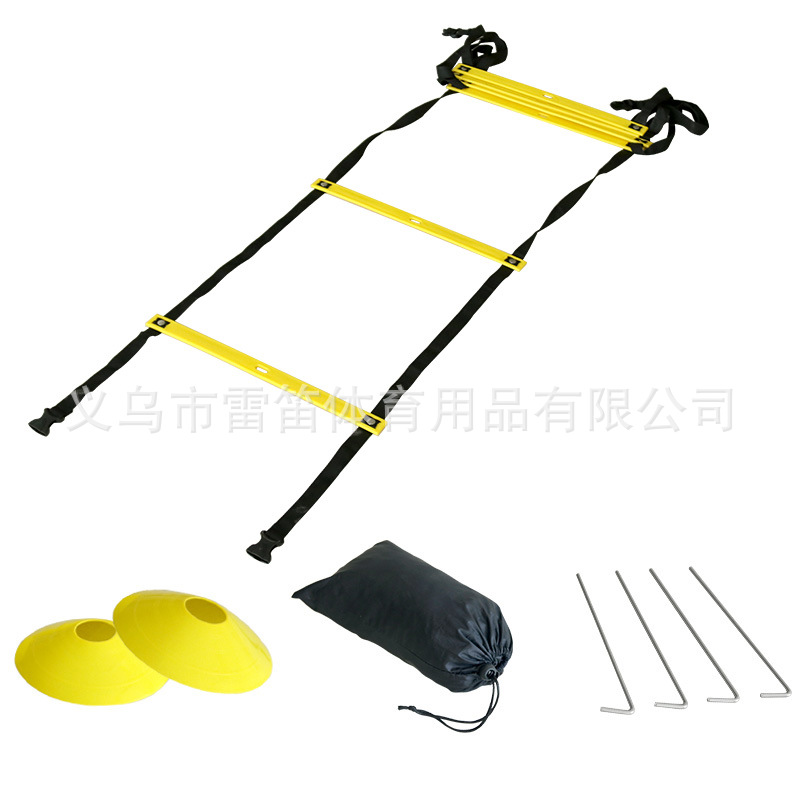 Agilidad escalera traje fútbol escalera de velocidad escalera de salto traje fijo resistencia paraguas signo placa con suelo clavo escalera de salto