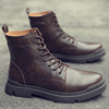 Martens, demi-season high footwear English style, boots, 2021 collection, British style, genuine leather, plus size