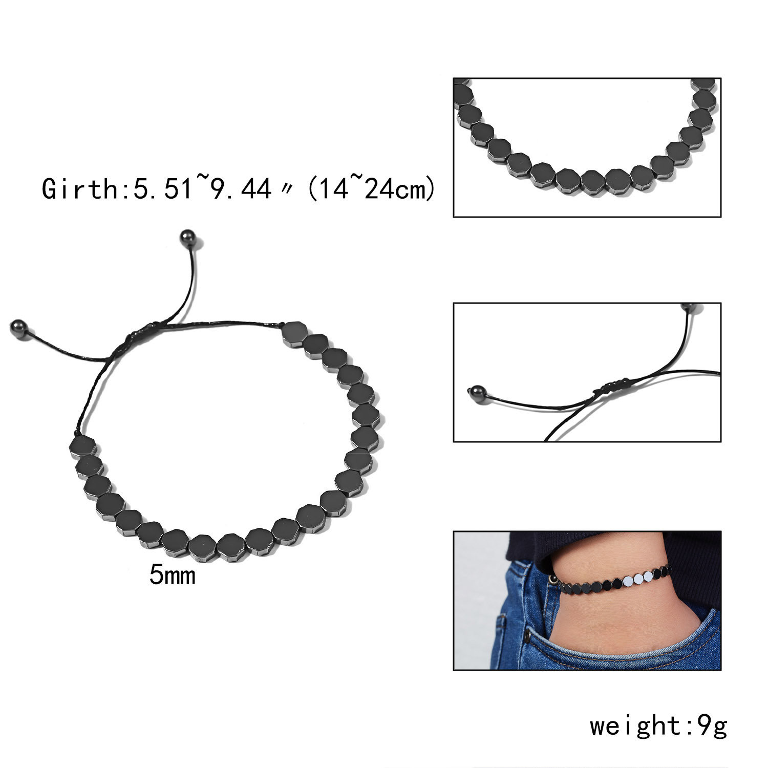 Simple Style Geometric rope Handmade Menu0027S Bracelets 1 Piece
