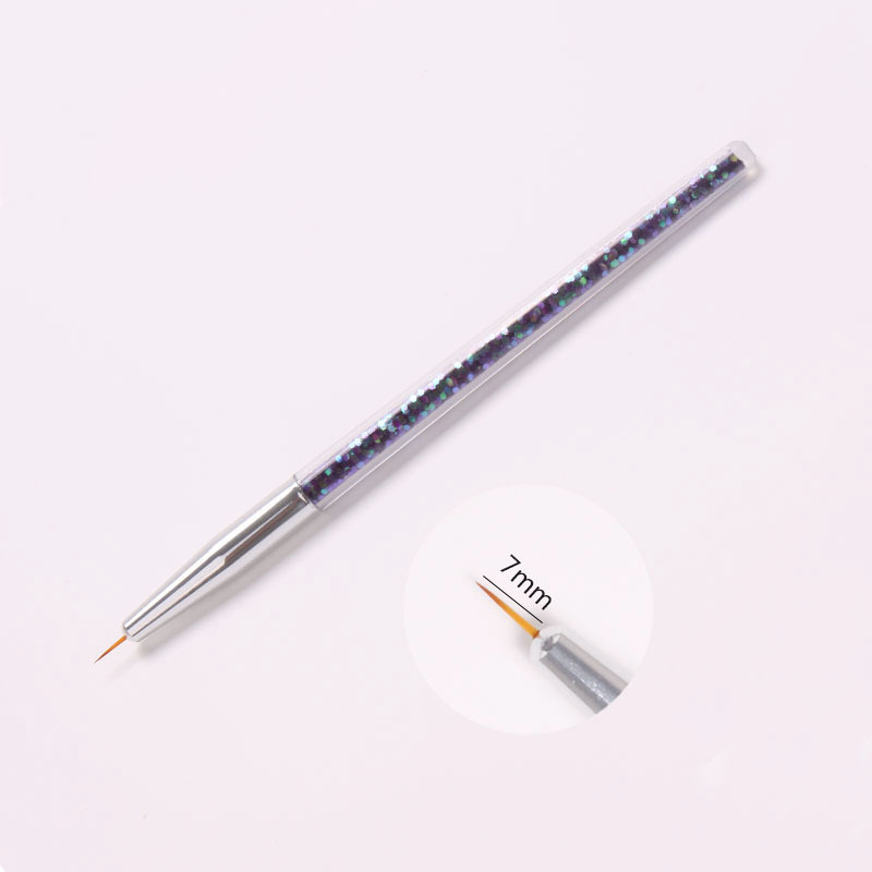 Nueva pluma de uñas Venta al por mayor 3 piezas traje pintado dibujo pluma lentejuelas pluma ultra-fino pintura flor gancho punta pluma